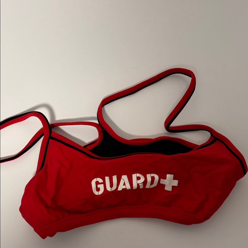 Sporti Red and Black Sports Bra/bikini top